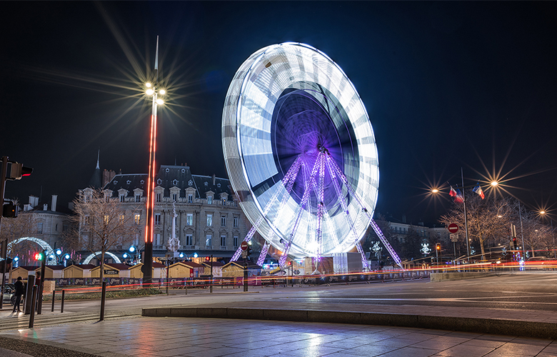 Cours photo de nuit pas cher Valence Drome grande roue noel